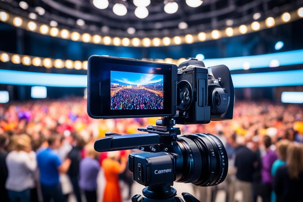 equipamentos para filmagem de eventos